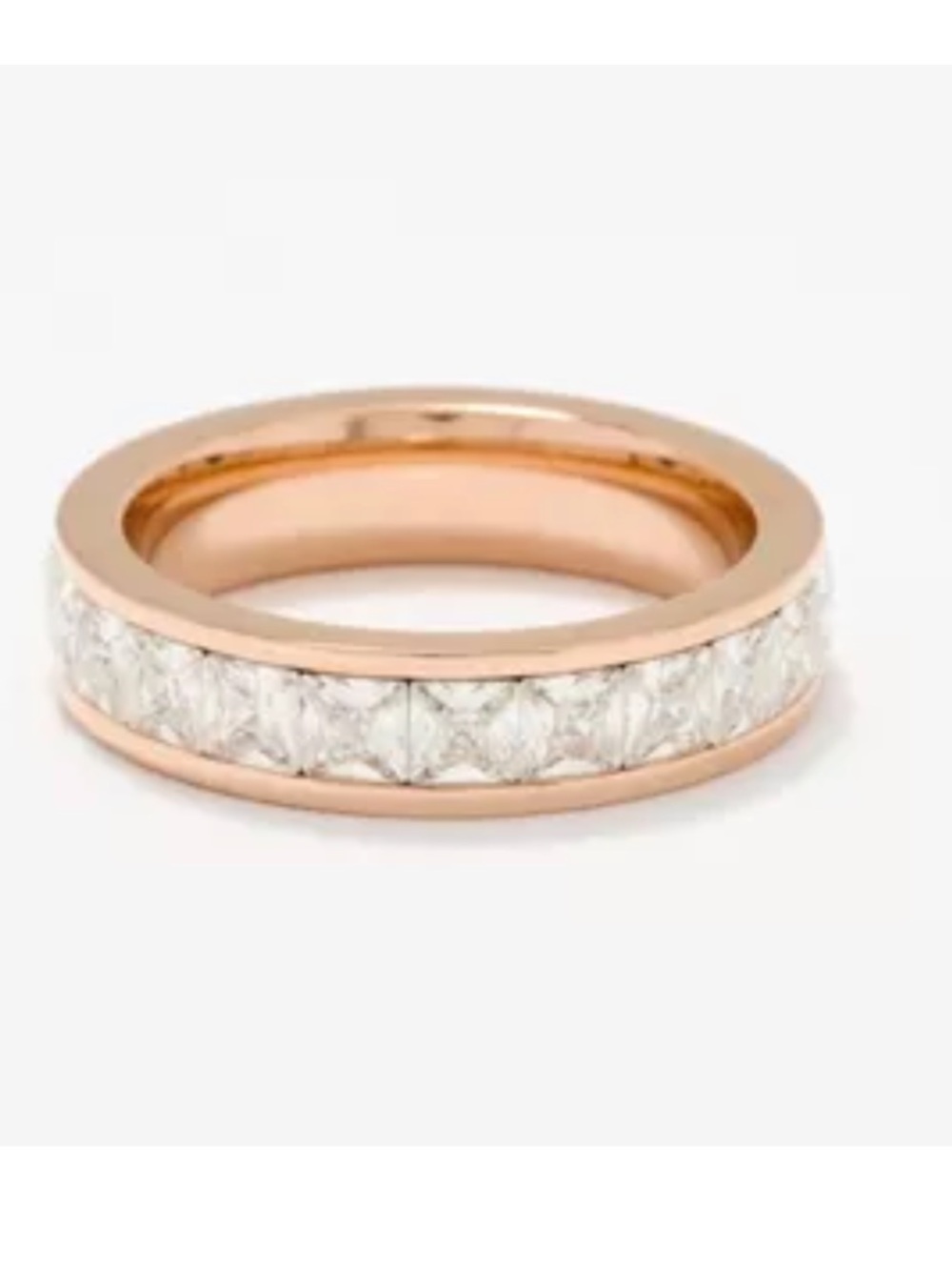 Steel by Diamonique Rose Gold Channel-Set CZ Eternity Band